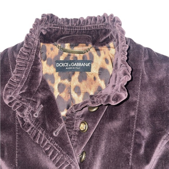 Dolce & Gabbana Brown Velvet Blazer - Picture 2 of 2